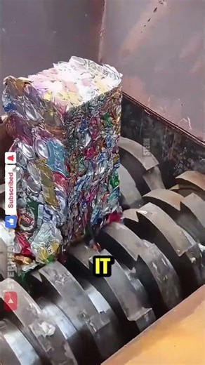 Crushing Cans Into Solid Metal Blocks
