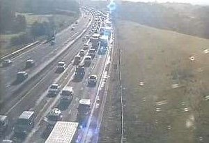 Five vehicles involved in motorway pile-up