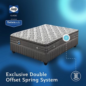 61 reactions · 3 comments | Discover the secret to unparalleled comfort with Sealy's Classic Range and its Exclusive Double Offset Spring System. Engineered with precision, this innovative system delivers exceptional back support and minimises motion transfer, ensuring you wake up feeling refreshed and revitalised every morning. #SealyDoubleOffsetSpring #SleepComfort | Sealy South Africa | Facebook