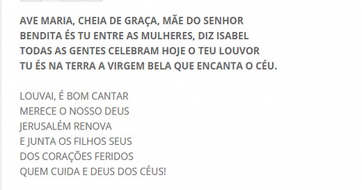 AVE MARIA CHEIA DE GRAÇA - Músicas para Missa