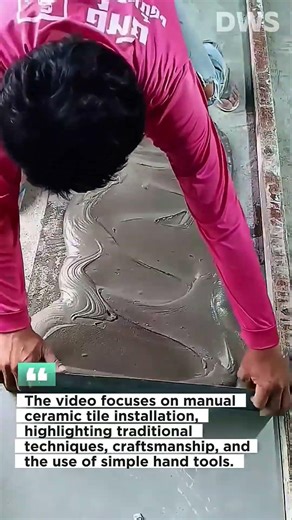 Traditional Tile Installation Process | Manual Floor Tiling Without Machines
