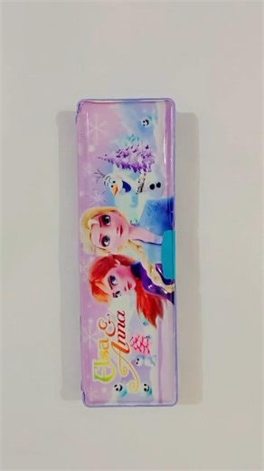 Cute elsa and anna pencil case with stationery collection🥰 #shorts #schoolsupplies #backtoschool