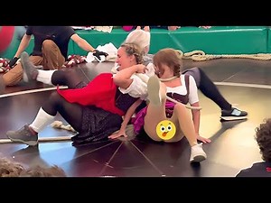 Bavarian Girls Spin on the Teufelsrad | Oktoberfest Devil's Wheel!