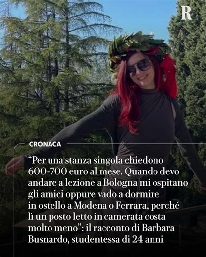 “Per andare a lezione all’università dormo nell’ostello di un’altra provincia”