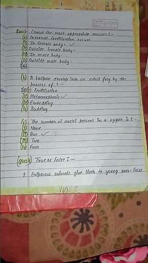 Chapter 9(Reproduction in Animals) exercise class 8 science