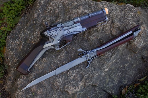 Dishonored 2 Corvo Attano Weapons Props, Pistol and Dagger, Dishonoured Pc Game Series Steampunk Prop, Corvo Attano Halloween Prop - Etsy