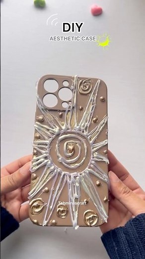 Aesthetic phone case diy✨| Easy & cute ☀️#viral #diyideas #diycrafts #handmade