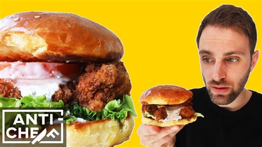 Homemade fried chicken sandwich