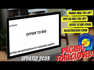 OFFER TO BID FORM: Paano Mag-fill up?