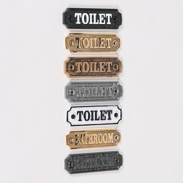 Vintage Victorian Style TOILET BATHROOM Door Sign Cast Iron Brass Period Plaque Metal - Etsy