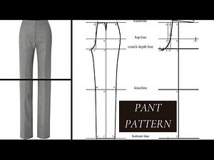 How to draft a Pant pattern| Jean foundation| Fitted straight leg pant