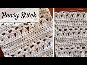 CROCHET PANSY STITCH - Unique Crochet Stitch, Easy Tutorial!