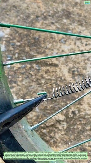 Smart Spring Installation Technique Using Lever Principle