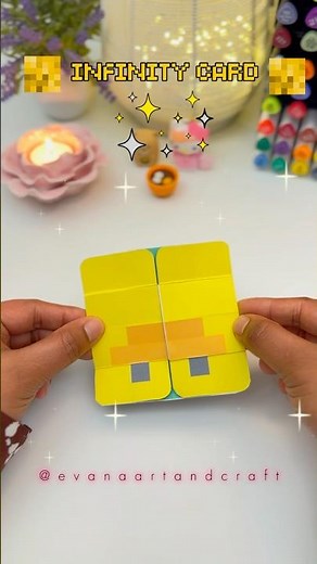 DIY Minecraft Infinity Card / Easy & Cute Gift Idea
