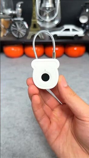 "Mini Fingerprint Lock – Ultimate Helmet & Bike Security!"