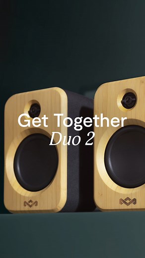 1.4K views · 22 reactions | Your favorite Duo, evolved. Say hello to Get Together DUO 2 – with upgraded Marley Signature Sound, 25 hrs battery, and more bamboo for an even bolder statement. Classic look, brand-new sound. https://thehouseofmarley.com/products/get-together-duo-2-speakers | House of Marley | Facebook