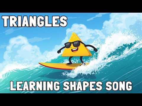 Triangle Song 🍕 | Learn Shapes for Kids (3 Sides & 3 Corners)