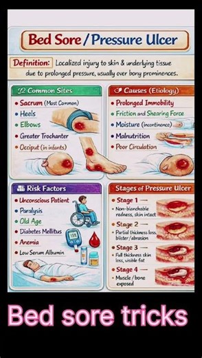 Bed Sores (Pressure Ulcers) – Causes, Stages & Care