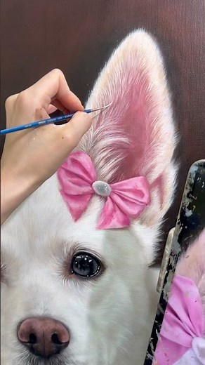귀여운 진돗개 유화그리기#강아지초상화#강아지그림#유화#동물그리기