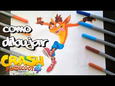 ¡Como dibujar a CRASH de Crash Bandicoot 4: It's About Time paso a paso!