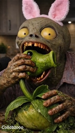 Zombie Eats Peashooter Mukbang🧟‍♂️ #shorts #shortsfeed