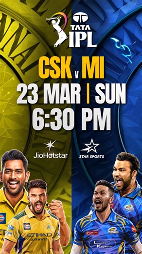 Rohit ke 10 or CSK ki trophy? Takkar Sabse Badhkar, Ye TATA IPL hai, yaha sab possible hai! IPL on Jio Star SUN 23 MAR | Star Sports