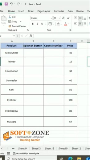 How to used Spinner Button in excel/ quick guide data entry with spinner Button /#excel #viral
