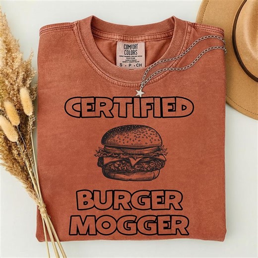 Burger CEO Reviewer Shirt, Burgermogging Tee, Comfort Colors® Funny Nibble Mog Champion Top - Etsy