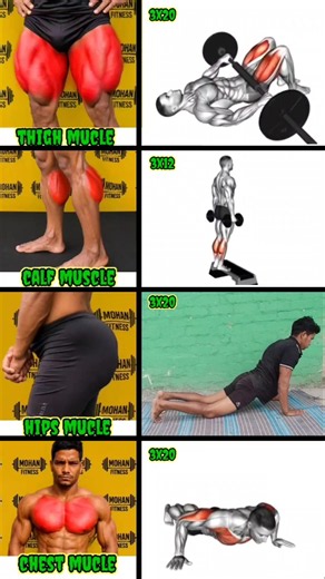 Only 10 Minutes Daily – Thigh, Calf Chest & Fix Hips #ChestWorkout #Thigh #HipFix #ShoulderDay