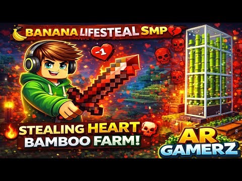 Minecraft Banana SMP 🍌| Easy Bamboo Farm