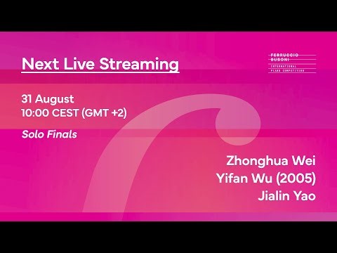 31/08/2025 Solo Finals - 65th Ferruccio Busoni Piano Competition