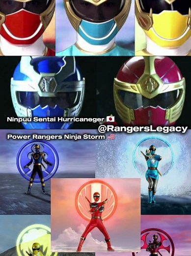 Ninpuu Sentai Hurricaneger Morphing vs Power Rangers