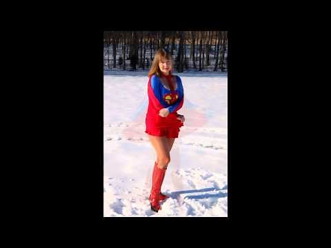SuperBecca in the snow