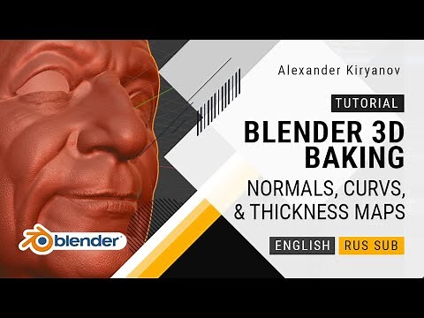 Blender 3d. Baking normals, curvature and thickness maps.