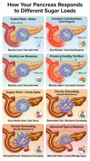 Every Time You Eat Sugar, Your Pancreas Goes to Work. #short #wellness #tips #facts #sugar #health