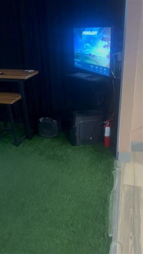 We're excited to tell you how we've improved. We moved our golfing area to make more space for a more comfortable experience, hitting into a new screen, with a new floor, hitting off of a new premium quality mat. A second projector screen for TV, sporting events, swing drills or whatever else you can think of is directly to your left while you play. We have every NFL, NBA, and college game you want, as well as PPV events like boxing and UFC. We adjusted our ball reading technology so there are n