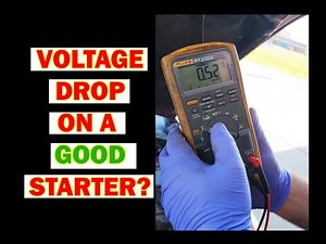 How much voltage drop is normal on a good starter? Lets find out. #cya