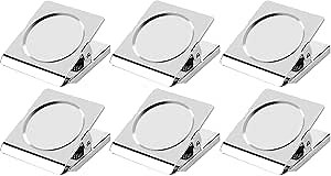 Magnetic Clips, 2.12 inches Heavy Duty Metal Magnet Clips for Hanging, 6 Pack Extra Strong Large Magnetic Clip for Whiteboard, Classroom, Office