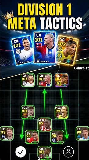 The META Long Ball Counter Formation! 👑 #efootball2025 #newformation #efootball #explore