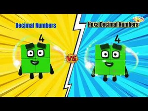 Numberblocks goes Digital Decimal Vs Hexadecimal number | Base 10 Vs Base 16 | learning city