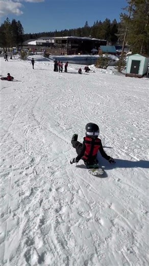 We have a blast in our first snowboarding lesson at Lake Tahoe!