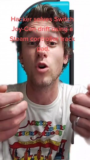 Hacker solves Switch Joy-Con drift using a Steam controller trackpad. #nintendo #joycon #joyconboyz #switch