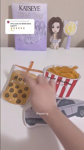 katseye boba blind bag🧋 #katseye #blindbag #craft #diy #papercraft #papersquishy #asmr #fyp #gnarly