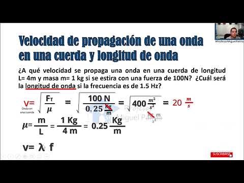 Cálculo de velocidad de propagación de una onda y de longitud de onda