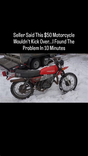 Seller Said This $50 Motorcycle Wouldn't Kick Over...I Found The Problem In 10 Minutes #suzuki #motorcycle #fix | 2vintage