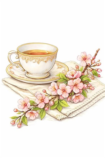 25-page Tea Table With Flowers and Porcelain – Realistic Coloring Book for Adults | Botanical PDF - Etsy