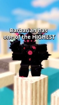 Barbarian Has the HIGHEST Skill Ceiling 🔥 #roblox #newupdateinrobloxbedwars #bedwars #tanqr