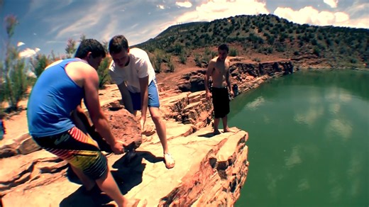 Throwing a massive rock off cliff | People Throwing Rocks