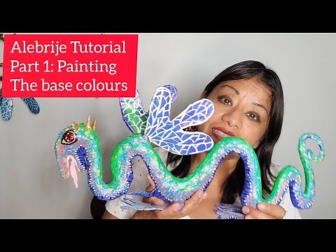 Alebrije Tutorial Part 1: Painting the base colours