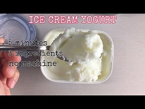 Homemade Frozen Yogurt I Ice Cream Yogurt (no machine in 5 minutes)